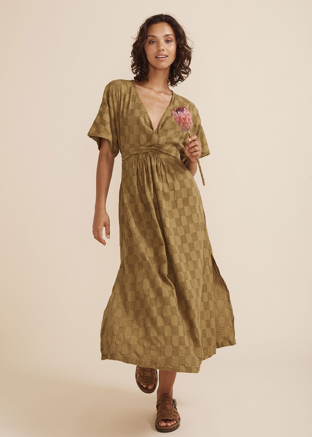 Opia Harper Wrap Dress Eucalyptus